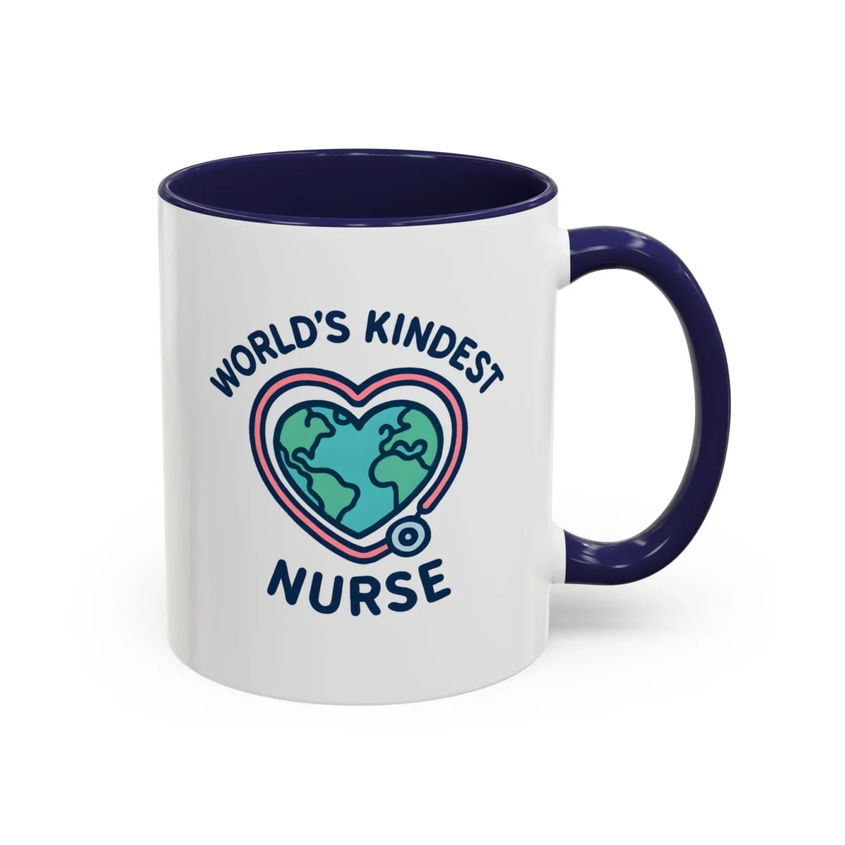 World’s Kindest Nurse Mug – Heart Globe Design Appreciation Gift - Image 7
